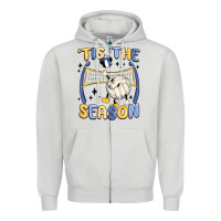 Dove Grey tis the season volleyball Zipper Hoodie - MaliasSmallBusiness