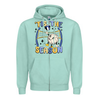 Seafoam tis the season volleyball Zipper Hoodie - MaliasSmallBusiness