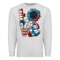 Dove Grey Love 4th of July Premium Sweatshirt - CowGirlArtShop