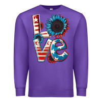 Purple Love 4th of July Premium Sweatshirt - CowGirlArtShop