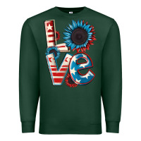 Sports Green Love 4th of July Premium Sweatshirt - CowGirlArtShop