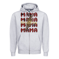 Heather Grey wrestling mama Zipper Hoodie - MaliasSmallBusiness
