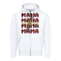 White wrestling mama Zipper Hoodie - MaliasSmallBusiness