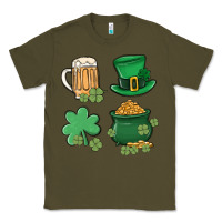 Army Green pot of gold Classic Tee - MaliasSmallBusiness