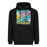 Black boat waves sun rays lake days Heavyweight Hoodie - texasbilliewilder