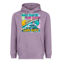 Lavender boat waves sun rays lake days Heavyweight Hoodie - texasbilliewilder