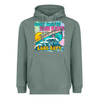 Sage boat waves sun rays lake days Heavyweight Hoodie - texasbilliewilder