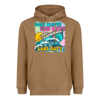 Toasted Coconut boat waves sun rays lake days Heavyweight Hoodie - texasbilliewilder