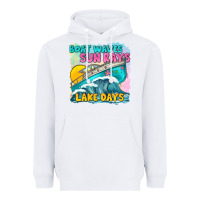 White boat waves sun rays lake days Heavyweight Hoodie - texasbilliewilder