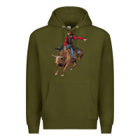 Army Green western cowboy Premium Hoodie - AdoDesignShop