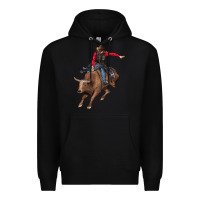 Black western cowboy Premium Hoodie - AdoDesignShop