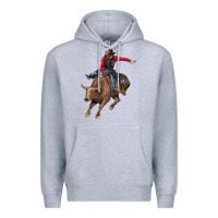Heather Grey western cowboy Premium Hoodie - AdoDesignShop
