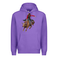 Purple western cowboy Premium Hoodie - AdoDesignShop