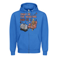 True Royal trust me the husband did it Zipper Hoodie - MaliasSmallBusiness