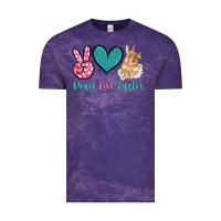 Cloud Purple peace love easter with bunny and butterfly Vintage Tee - Artiststas