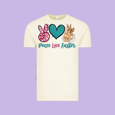 Peace Love Easter With Bunny And Butterfly Vintage Tee Designed By Artiststas