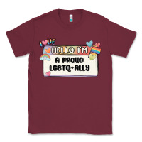 Burgundy proud ally Classic Tee - MaliasSmallBusiness