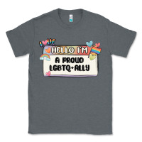 Charcoal Heather proud ally Classic Tee - MaliasSmallBusiness