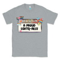 Heather Grey proud ally Classic Tee - MaliasSmallBusiness