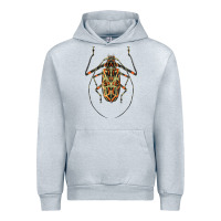 Heather Grey Acrocinus Beetle Illustrations Urban Hoodie - LillyAllenDesigns