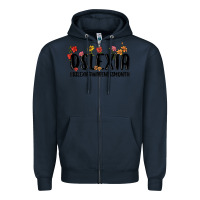 Navy dslexia awareness month Zipper Hoodie - MaliasSmallBusiness