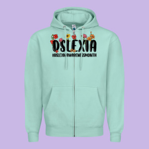 Dslexia Awareness Month Zipper Hoodie Designed By Maliassmallbusiness