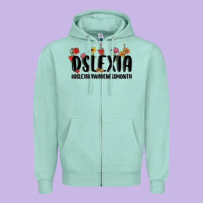 Zipper Hoodie dslexia awareness month