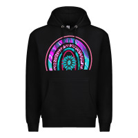 Black rainbow and gemstone Premium Hoodie - AdoDesignShop