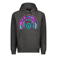 Charcoal Heather rainbow and gemstone Premium Hoodie - AdoDesignShop