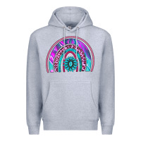 Heather Grey rainbow and gemstone Premium Hoodie - AdoDesignShop