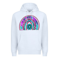 White rainbow and gemstone Premium Hoodie - AdoDesignShop