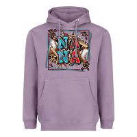 Lavender baseball nana with leopard Heavyweight Hoodie - Zillion Design Studio