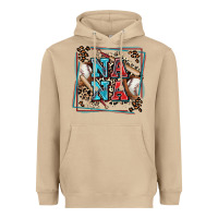 Mushroom baseball nana with leopard Heavyweight Hoodie - Zillion Design Studio