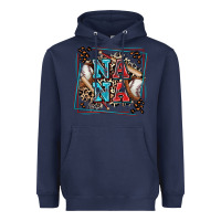 Navy baseball nana with leopard Heavyweight Hoodie - Zillion Design Studio