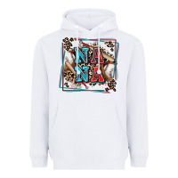 White baseball nana with leopard Heavyweight Hoodie - Zillion Design Studio