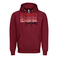 Burgundy teaching Zipper Hoodie - MaliasSmallBusiness