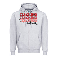 Heather Grey teaching Zipper Hoodie - MaliasSmallBusiness