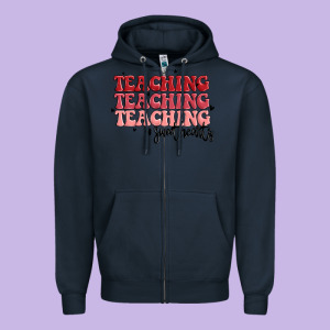 Teaching Zipper Hoodie Designed By Maliassmallbusiness