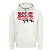 Oatmeal Heather teaching Zipper Hoodie - MaliasSmallBusiness