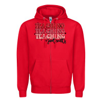 Red teaching Zipper Hoodie - MaliasSmallBusiness