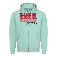 Seafoam teaching Zipper Hoodie - MaliasSmallBusiness
