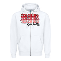 White teaching Zipper Hoodie - MaliasSmallBusiness