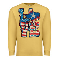 Antique Gold Love Texas  4th of july Premium Sweatshirt - CowGirlArtShop