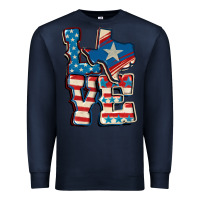 Navy Love Texas  4th of july Premium Sweatshirt - CowGirlArtShop