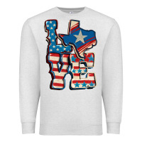 Oatmeal Heather Love Texas  4th of july Premium Sweatshirt - CowGirlArtShop