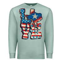 Seafoam Love Texas  4th of july Premium Sweatshirt - CowGirlArtShop
