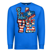 True Royal Love Texas  4th of july Premium Sweatshirt - CowGirlArtShop