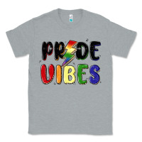 Heather Grey pride vibes Classic Tee - MaliasSmallBusiness