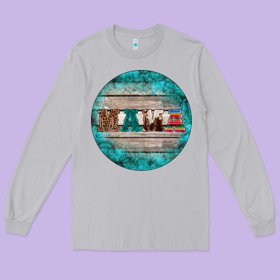 Western Turquoises Mama Ornament Long Sleeve Tee Designed By Barkaloodesign