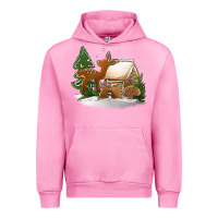 Fuchsia Pink Christmas cookies Urban Hoodie - Jasminsmagicworld